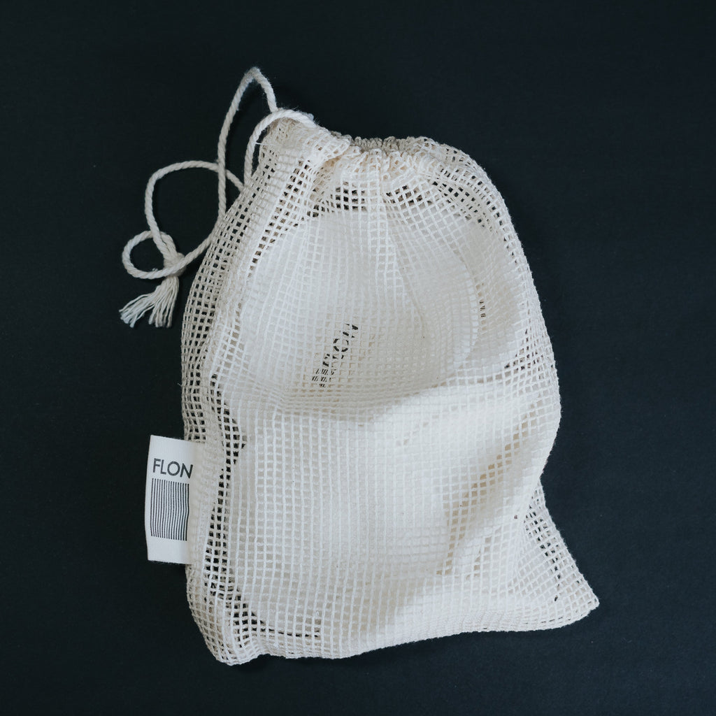 Reusable Bamboo Makeup Remover Pads X12 + Mesh Laundry Bag + Storage