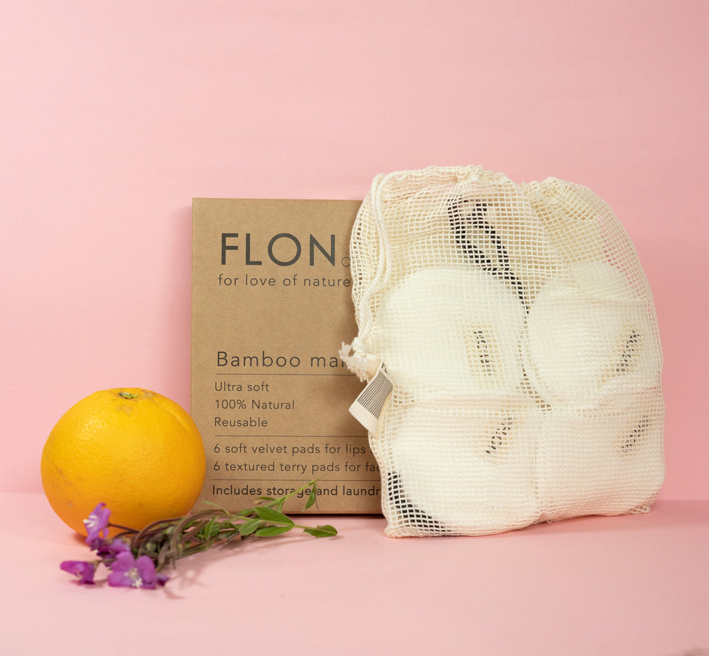 Reusable Bamboo Makeup Remover Pads X12 + Mesh Laundry Bag + Storage